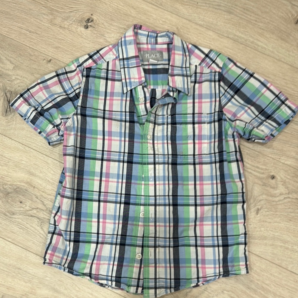 Multicolor Plaid Casual Button Down Shirt